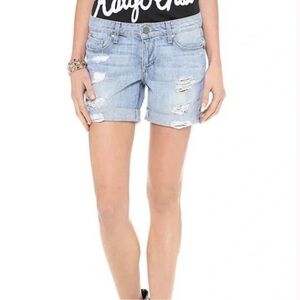PAIGE Grant Short Blue Denim Cut-Off Jean Shorts